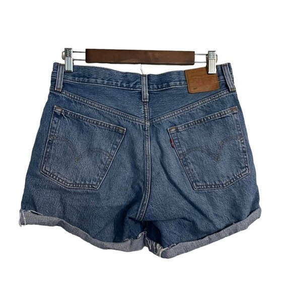 Levi's Womens Button Fly Distressed Cut Off Cuffed High Rise 501 Jean Shorts 27 - Picture 10 of 10